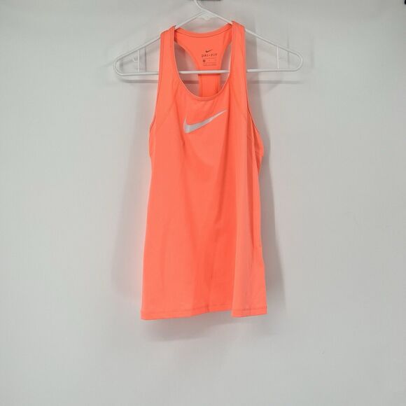 Womens Nike Dri-Fit S Neon Pink Sleeveless Athletic Racerback Tank Top Workout - Picture 1 of 8